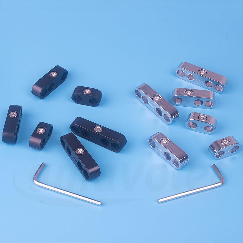 amavoler 6 Pcs Universal Spark Plug Wire Separators Kit Plasitic Fit for All 7mm 8mm 9.5mm Wire. (Black) - Image 5